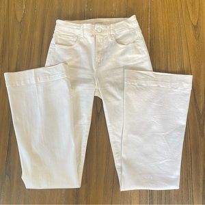 Good American Good Flare high rise white jeans